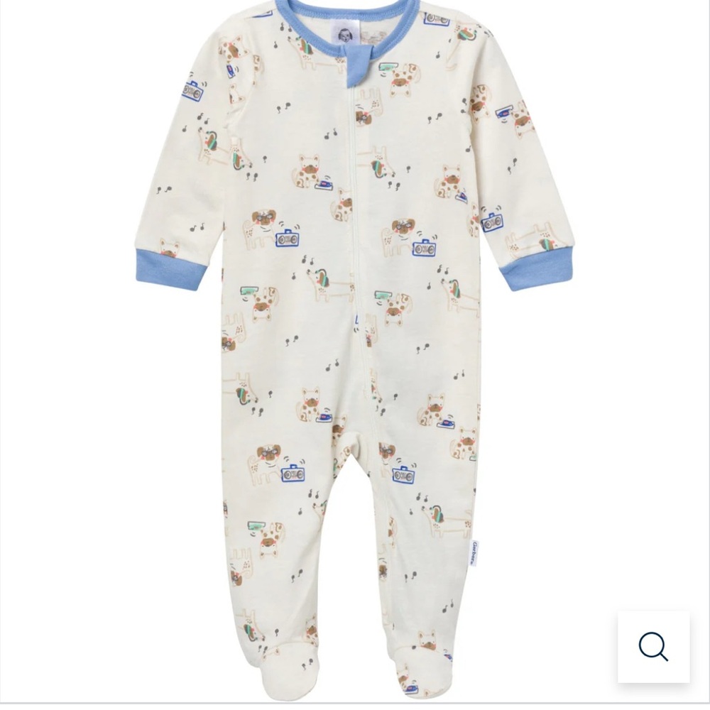NWT Gerber Sleep and Play - Doggy DJ 3-6M